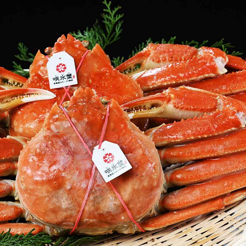 北海道オホーツクのズワイガニ『咲氷蟹』 2尾 計1kg 冷凍